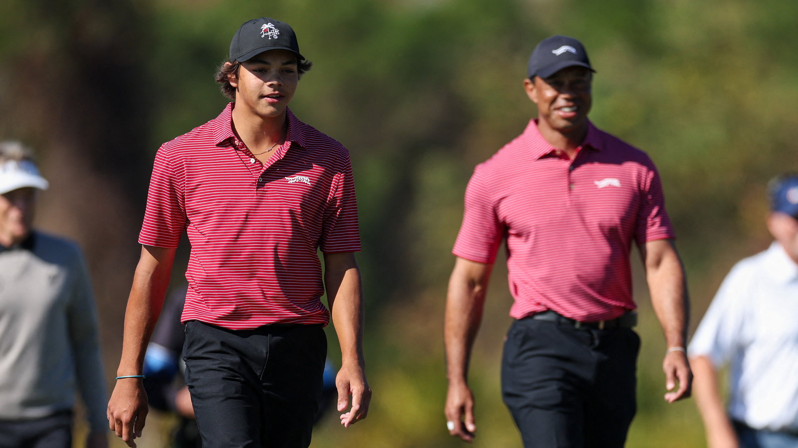 Tiger Woods and Charlie Woods